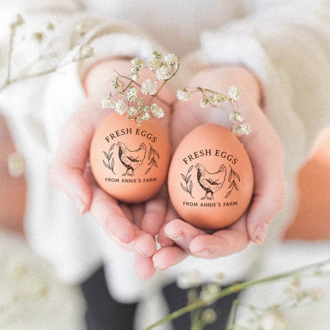 Farm Fresh Egg Stamp Chicken Hen For Farmers (Creator Uploaded)