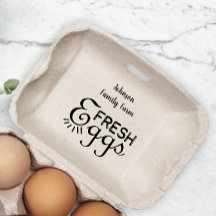 Farm Fresh Eggs Carton Add Name