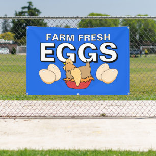 Farm Fresh Eggs Chicken Banner