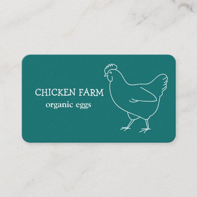 Farm Fresh Eggs Chicken  Business Card (Front)