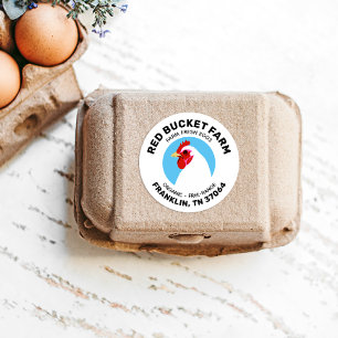 Farm Fresh Eggs Chicken Head Carton Label