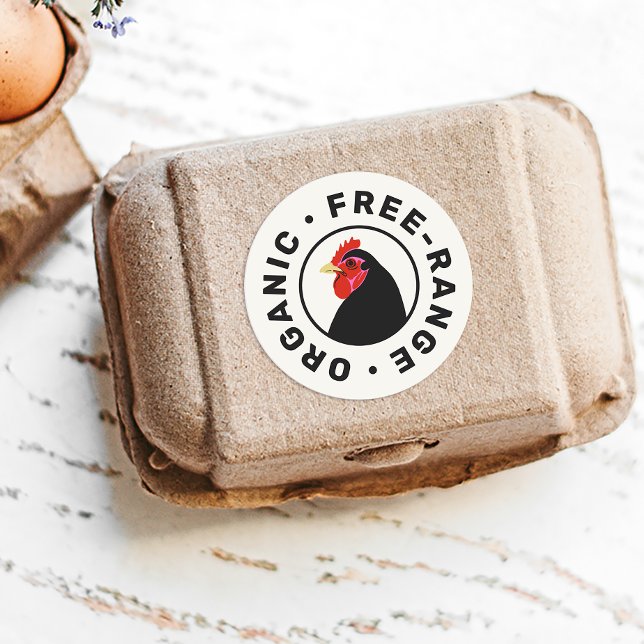 Farm Fresh Eggs Chicken Head Carton Label (Creator Uploaded)