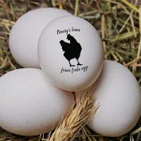 Hen Stamp Farm Fresh Eggs Design Business Stamper Round Customized Self Inking Rubber Stamps