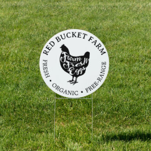 Farm Fresh Eggs Chicken Sign