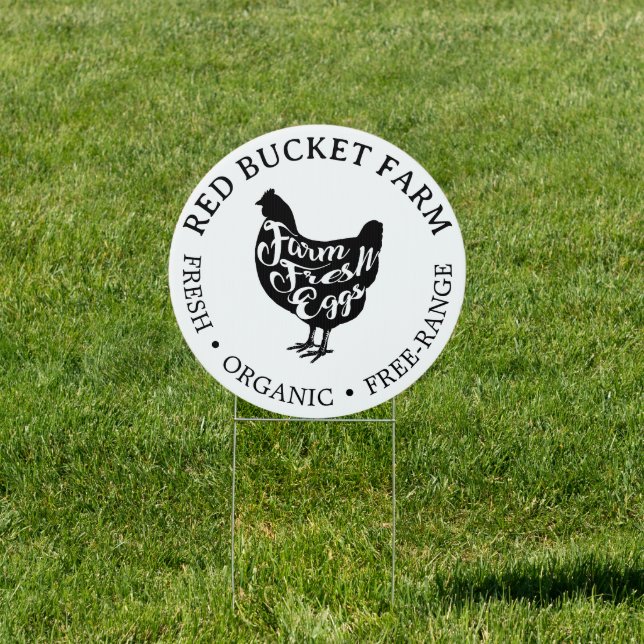  Farm Fresh Eggs Chicken  Sign (Insitu)