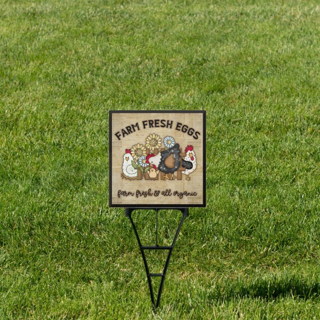 Farm fresh eggs chicken  sign (Insitu)