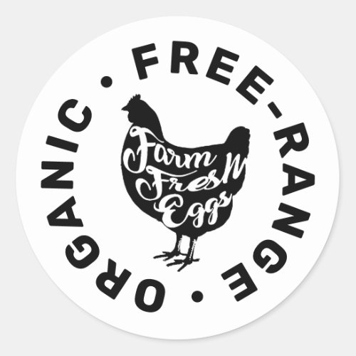 Farm Fresh Eggs Chicken Silhouette Carton Label