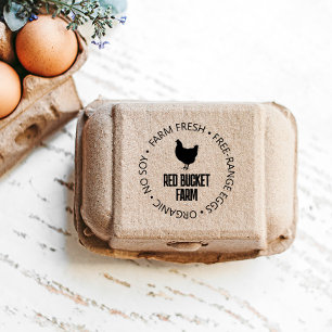 Farm Fresh Eggs Chicken Silhouette Self-inking Stamp