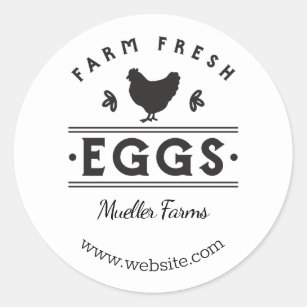 Farm Fresh Eggs Classic Round Sticker