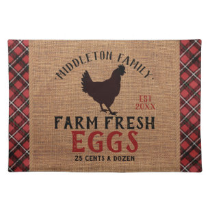 Farm Fresh 🥚🐓 Eggs Cloth Placemat