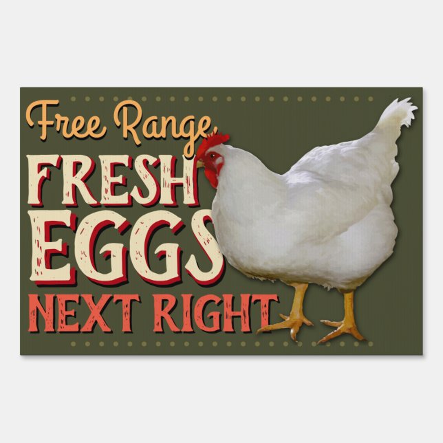 Farm Fresh Eggs Customizable 2-Sided Sale Sign (Back)
