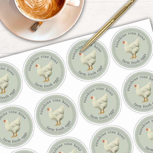 Farm Fresh Eggs Egg Carton Green 2.5 Inch Sticker (Creator Uploaded)