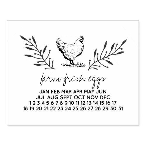 Farm Fresh Eggs  Egg Carton Stamp