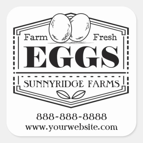 Farm Fresh Eggs  Egg Carton Sticker Label