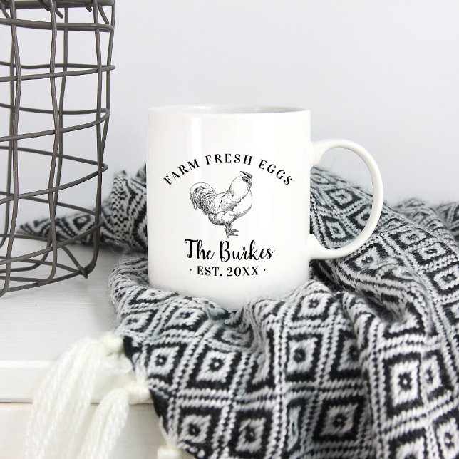 Farm Fresh Eggs Family Monogram Coffee Mug (Creator Uploaded)