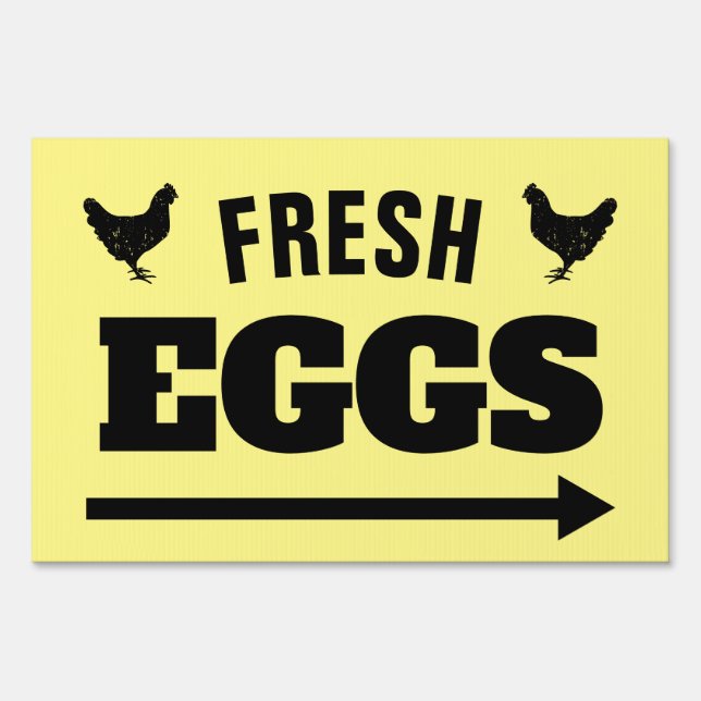 Farm Fresh Eggs Farmer's Market direction arrow Sign (Front)