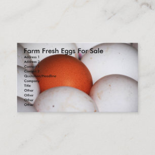 Farm Fresh Eggs For Sale Business Card