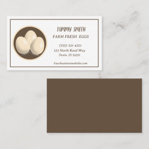Farm Fresh Eggs For Sale Business Card