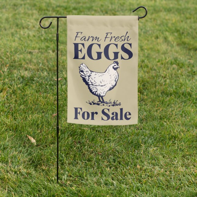 Farm Fresh Eggs For Sale Chicken Garden Flag (In SItu)