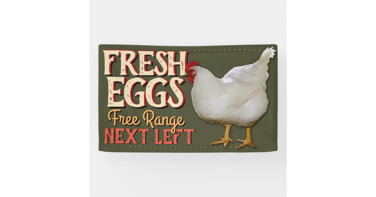 Farm Fresh Eggs For Sale Customizable Banner Sign Zazzle Com