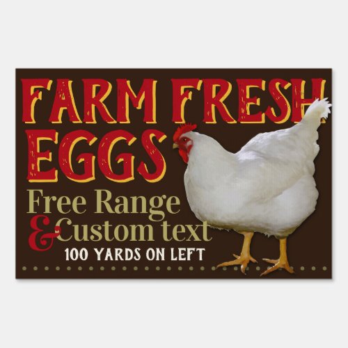 Farm Fresh Eggs For Sale Customizable Sign