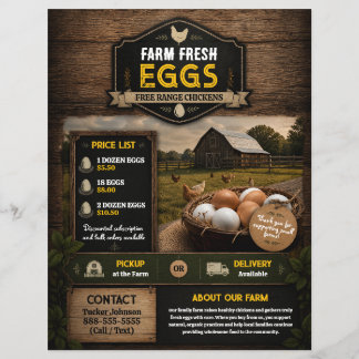 Farm Fresh Eggs for Sale Flyer Template