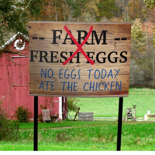 Farm Fresh Eggs For Sale Sign