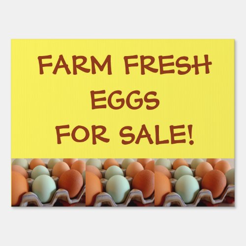 FARM FRESH EGGS FOR SALE  Yard Sign