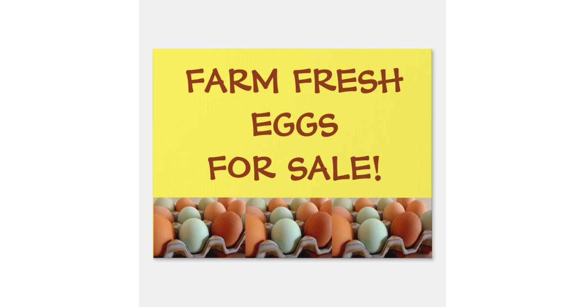 FARM FRESH EGGS FOR SALE Yard Sign