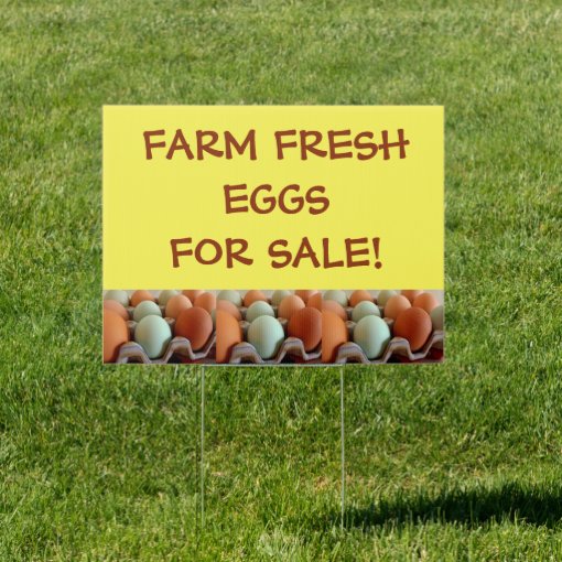 FARM FRESH EGGS FOR SALE Yard Sign Zazzle