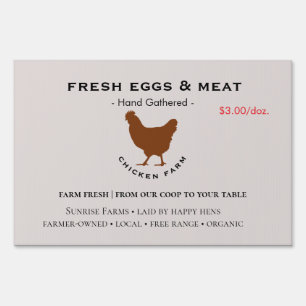 Farm fresh eggs from a local egg farm sign