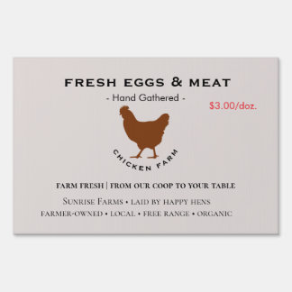 Farm fresh eggs from a local egg farm sign