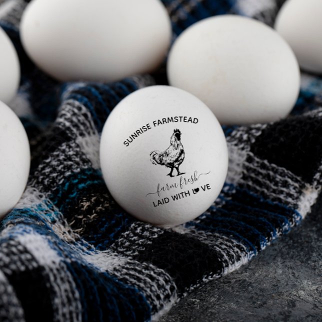 Farm Fresh Eggs |  Funny Monogram Egg Stamp (Creator Uploaded)