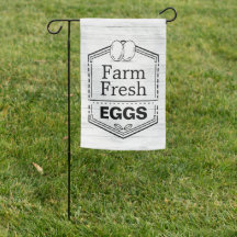 Farm Fresh Eggs Garden Flag Lawn Sign