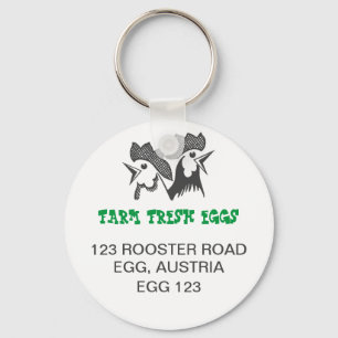 Farm Fresh Eggs Keychain