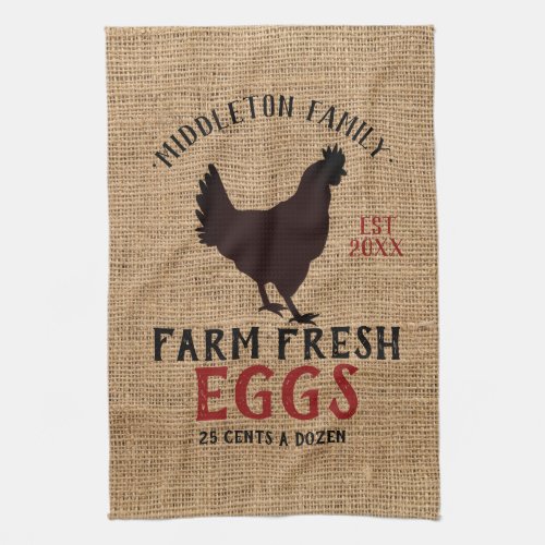 Farm Fresh  Eggs Kitchen Towel