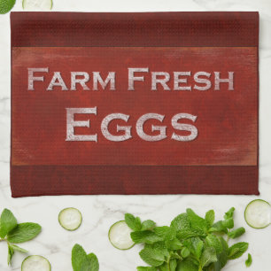 Farm Fresh Eggs Kitchen Towel
