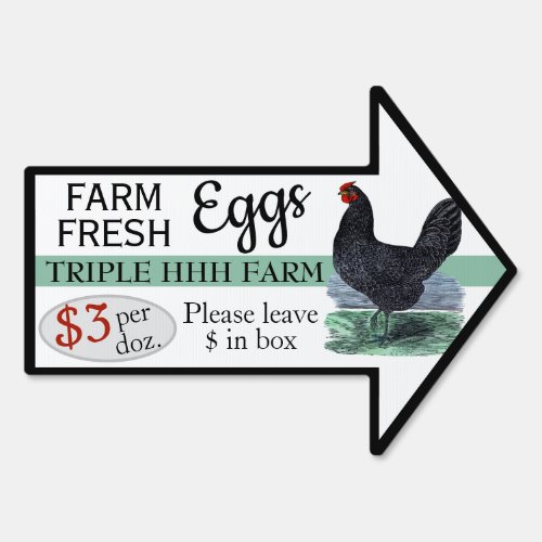 Farm Fresh Eggs Leave Money Sign