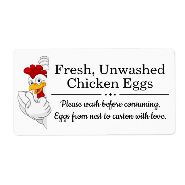 Farm Fresh Eggs | Monogram Egg Carton Label (Front)