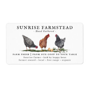 Farm Fresh Eggs | Monogram Egg Carton Label