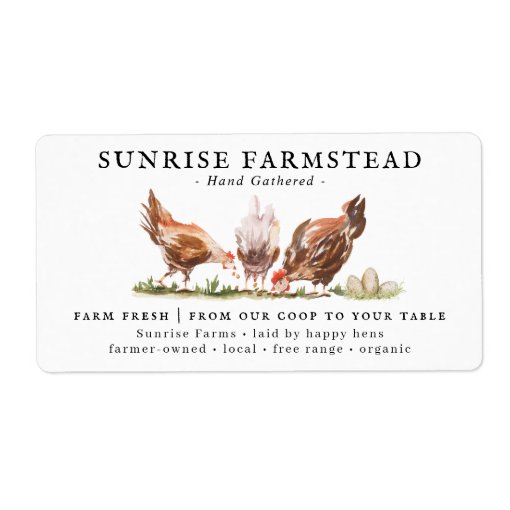 Farm Fresh Eggs | Monogram Egg Carton Label | Zazzle