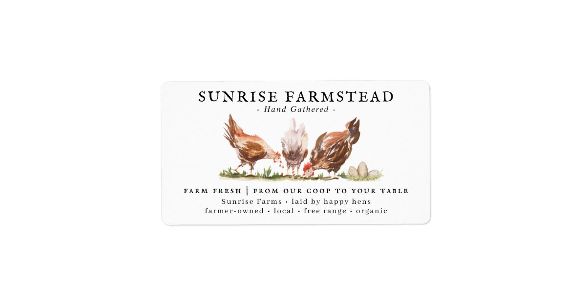 Farm Fresh Eggs | Monogram Egg Carton Label | Zazzle