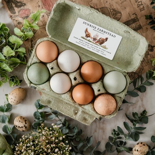 Farm Fresh Eggs  Monogram Egg Carton Label