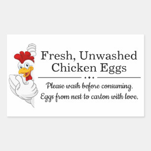 Farm Fresh Eggs   Monogram Egg Carton Rectangular Sticker