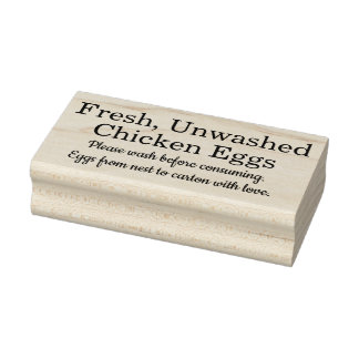 Farm Fresh Eggs | Monogram Egg Carton Rubber Stamp