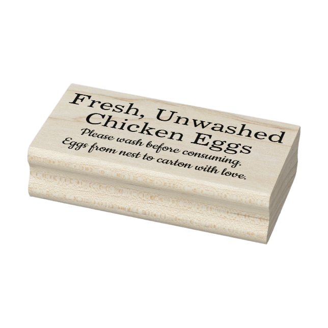 Farm Fresh Eggs | Monogram Egg Carton Rubber Stamp (Stamp)