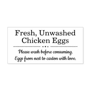 Farm Fresh Eggs   Monogram Egg Carton Self-inking Stamp