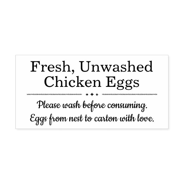 Farm Fresh Eggs | Monogram Egg Carton Self-inking Stamp (Design)