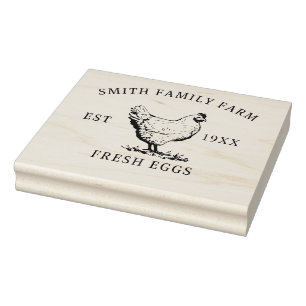 Farm Fresh Eggs Monogram Egg Carton Stamp