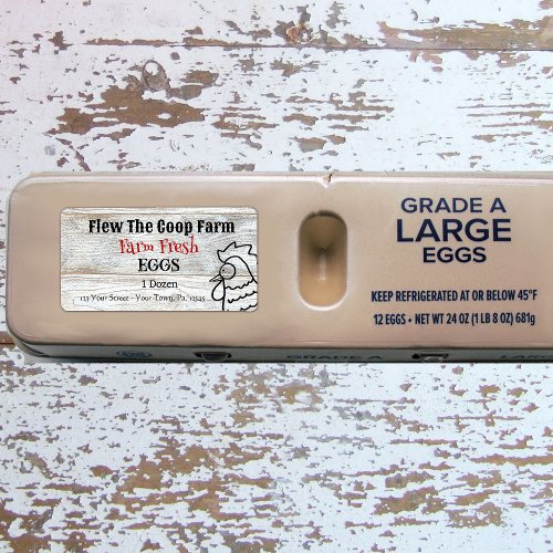 Farm Fresh Eggs Nosey Rooster Label